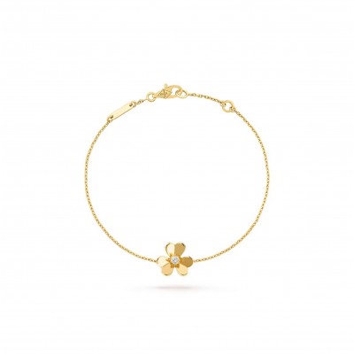 VAN CLEEF ARPELS FRIVOLE BRACELET, MINI MODEL - YELLOW GOLD, DIAMOND  VCARP0J200